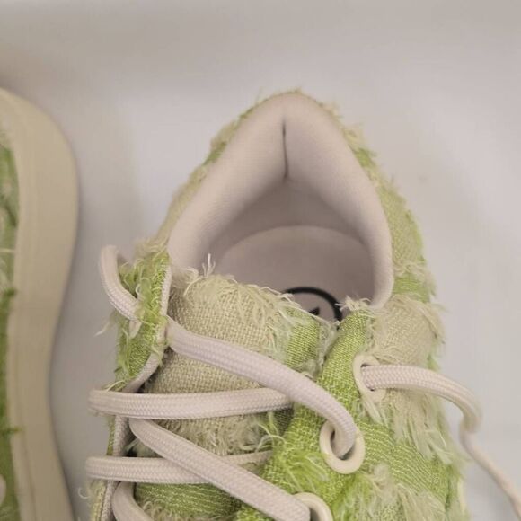 Senzu Bean SLANT Lime Grn/Wht Mesh Breathable Tassel Skate Shoes, NEW, Size 12 main image 4